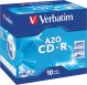 Verbatim Speichermedien CD-R 700MB 52X 10er JC Crystal