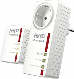 FRITZ!Powerline 546E WLAN Set / Weiss