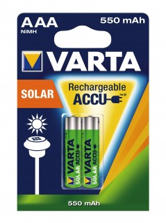 SOLAR ACCU AAA 550mAh BLI 2 VA